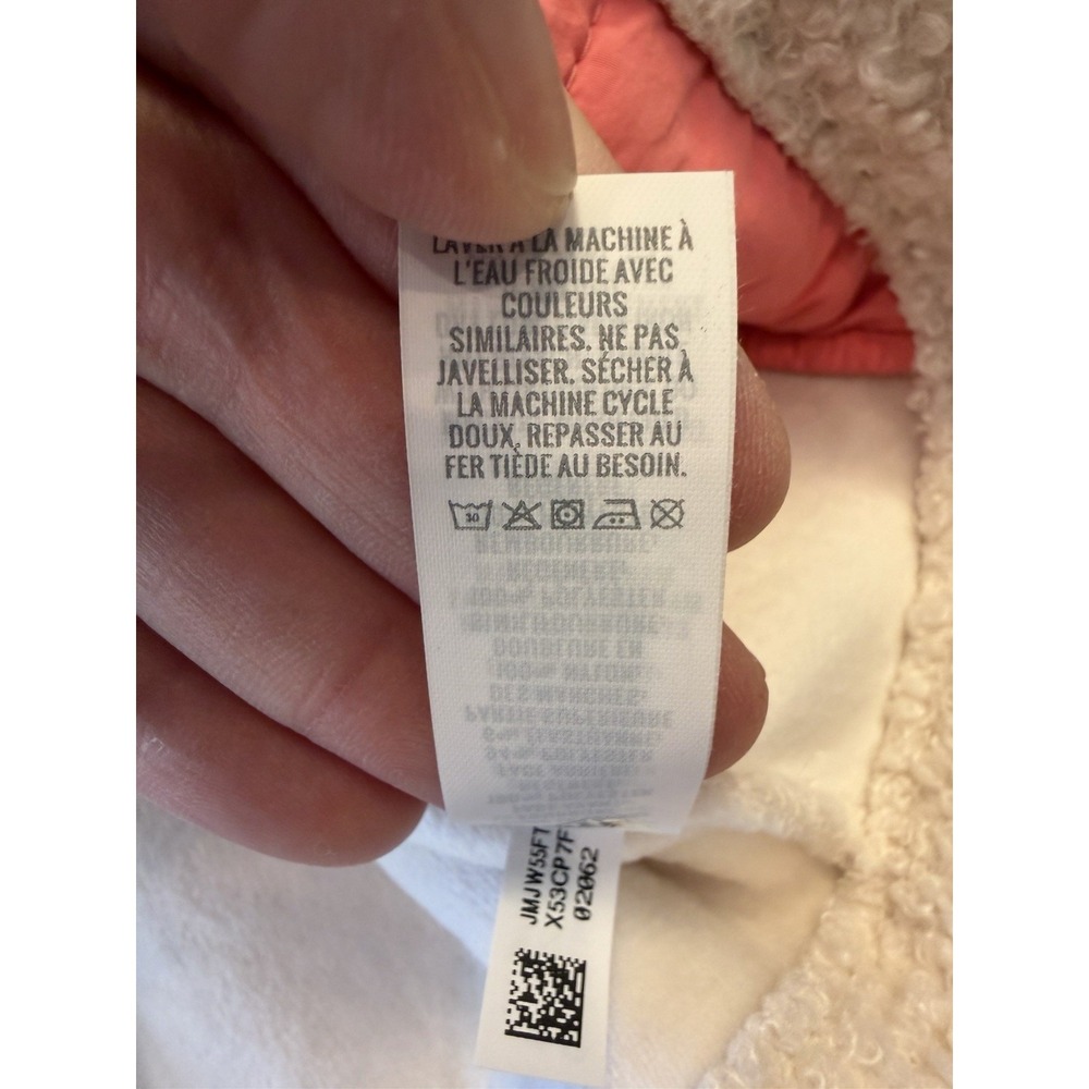 Aerie Offline Sherpa Fleece Jacket Pink Cream Zip Up Womens Sz S Cabincore NWT - Picture 9 of 11